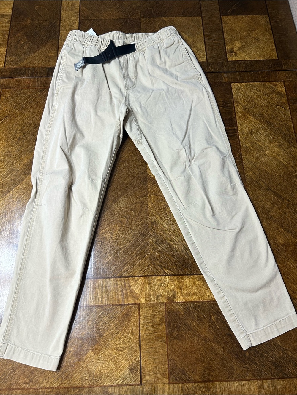 New Balance Men's Cream Elastic Waist Chino Pants